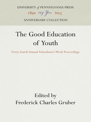 cover image of The Good Education of Youth